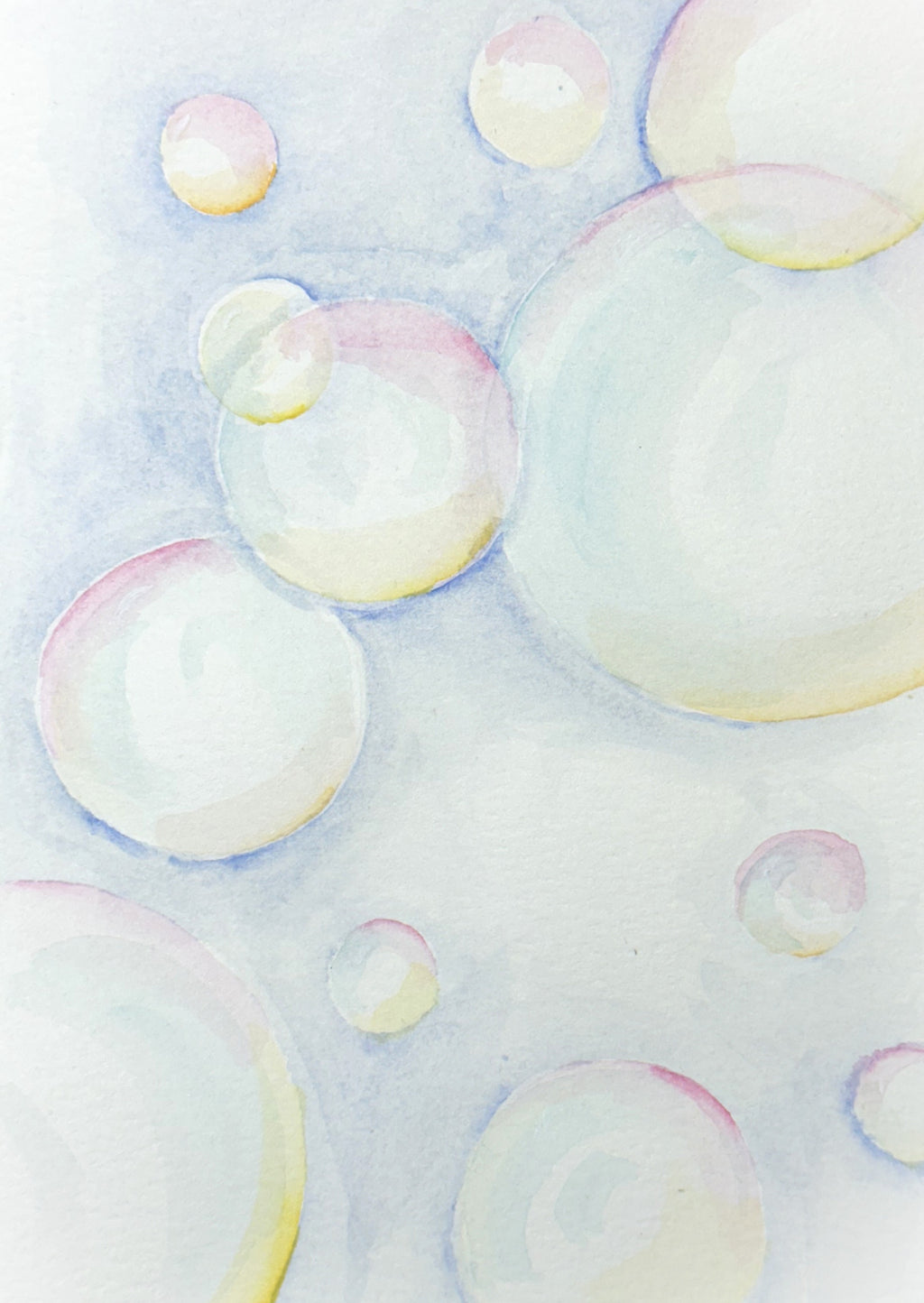 Watercolor Print- My Bubbles