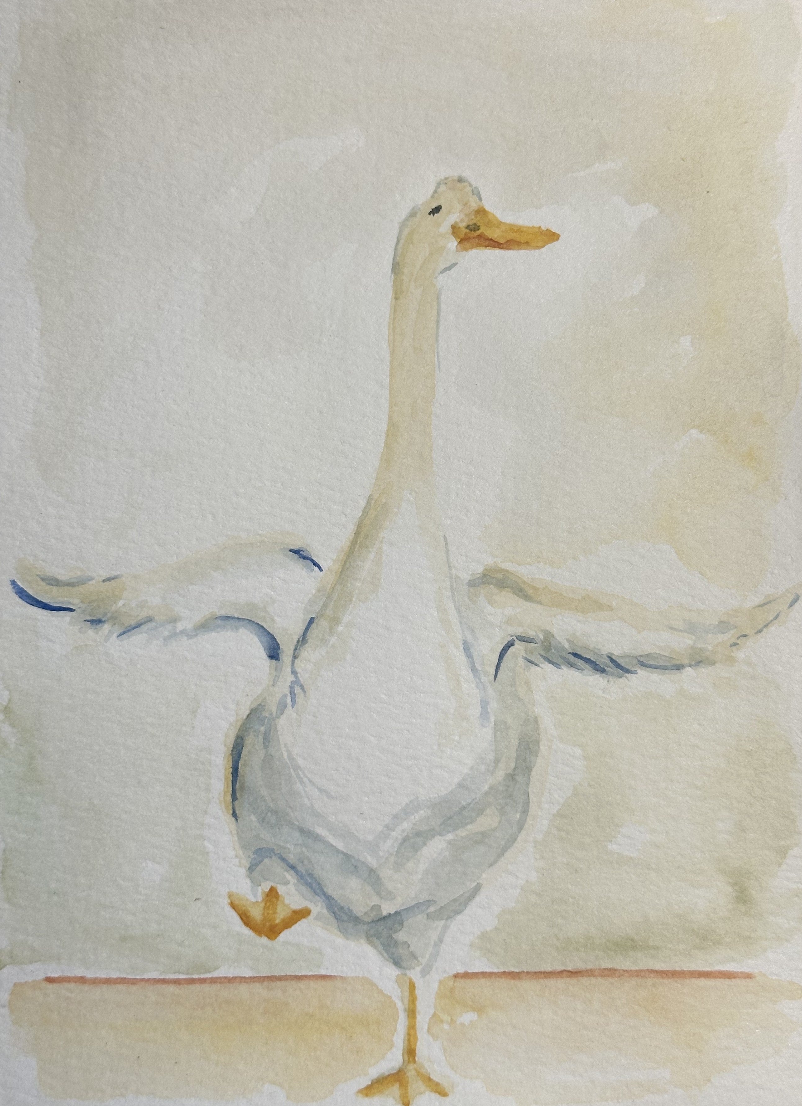 Watercolor Print- Goose