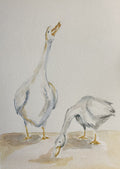 Watercolor Print- Geese (Up Goose, Down Goose)