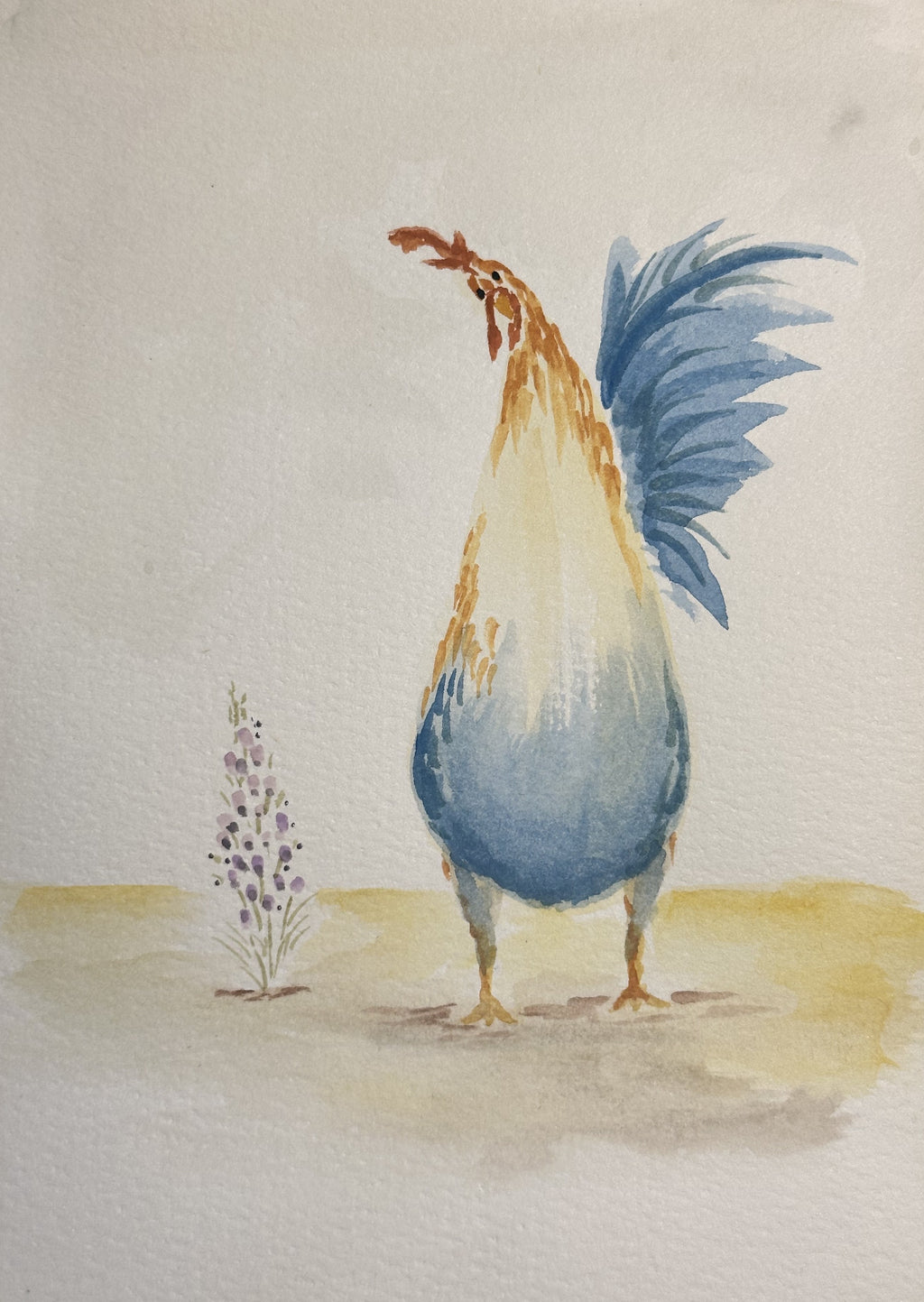 Watercolor Print- Rooster (Might Eat That)