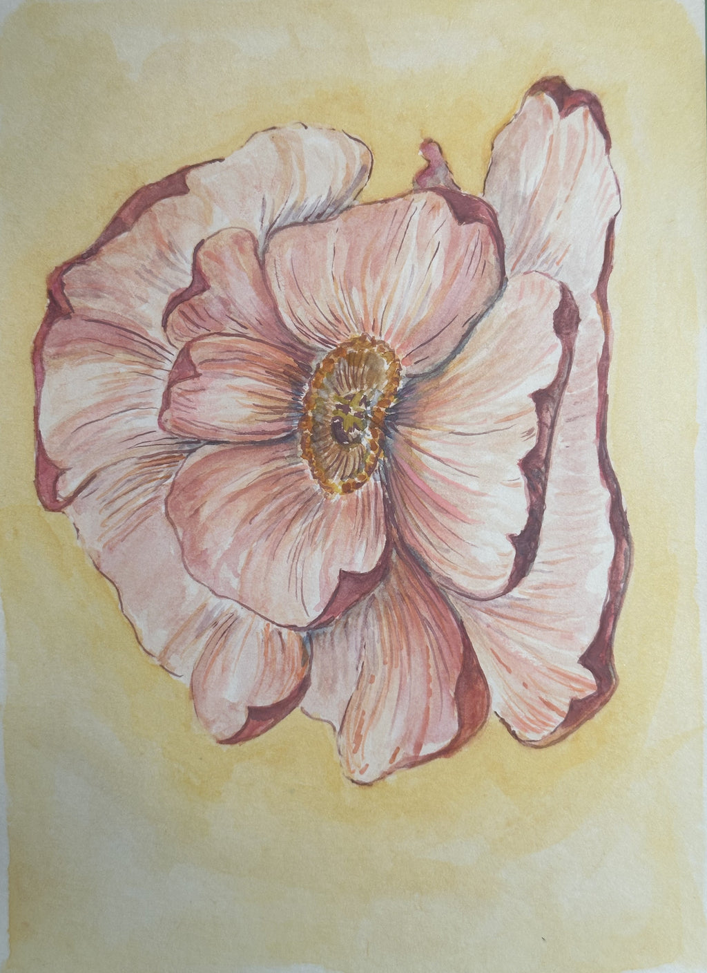 Watercolor Print- Poppy 1