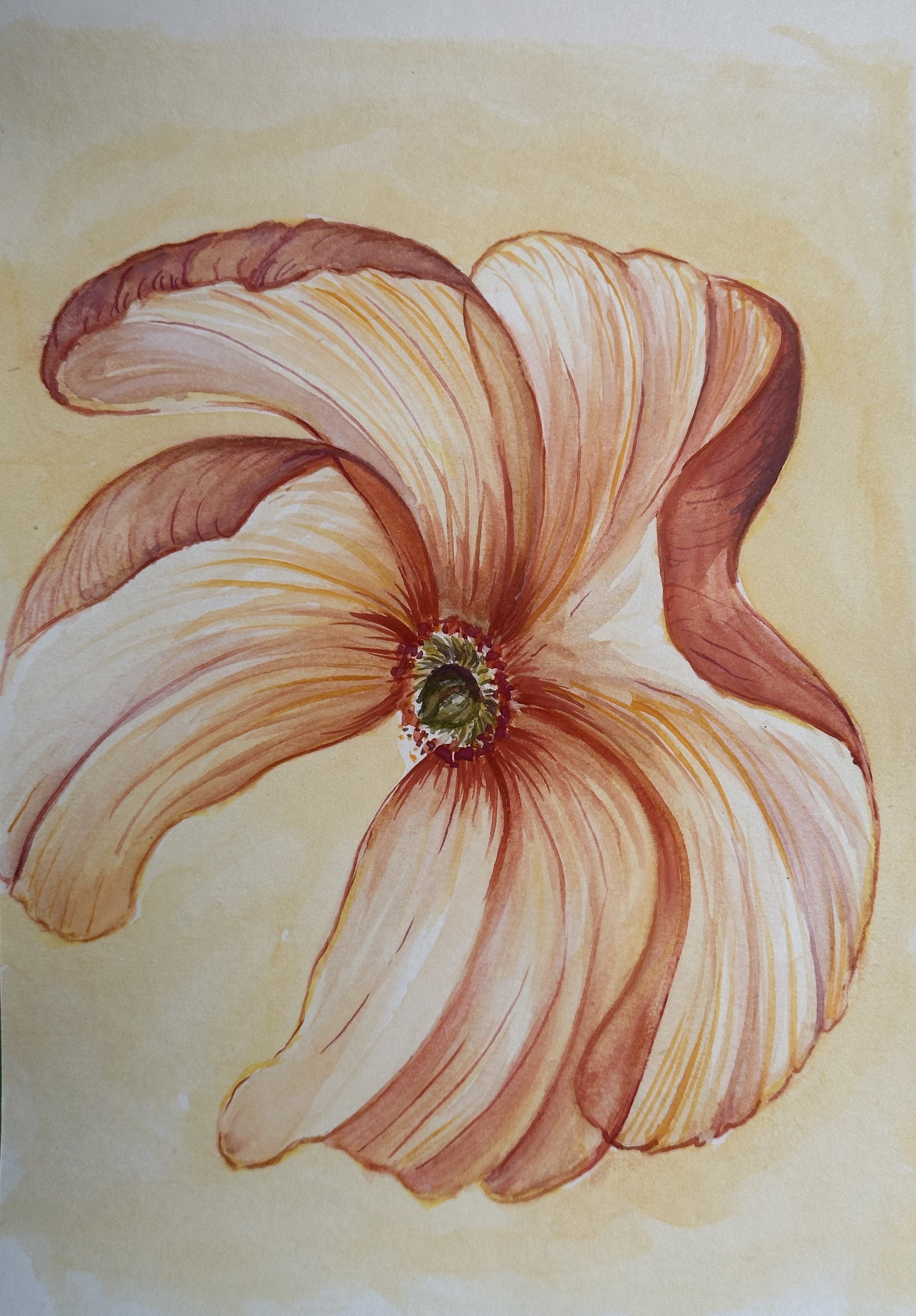 Watercolor Print- Poppy 2