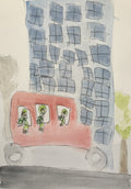 Watercolor Print- Turtles in Car