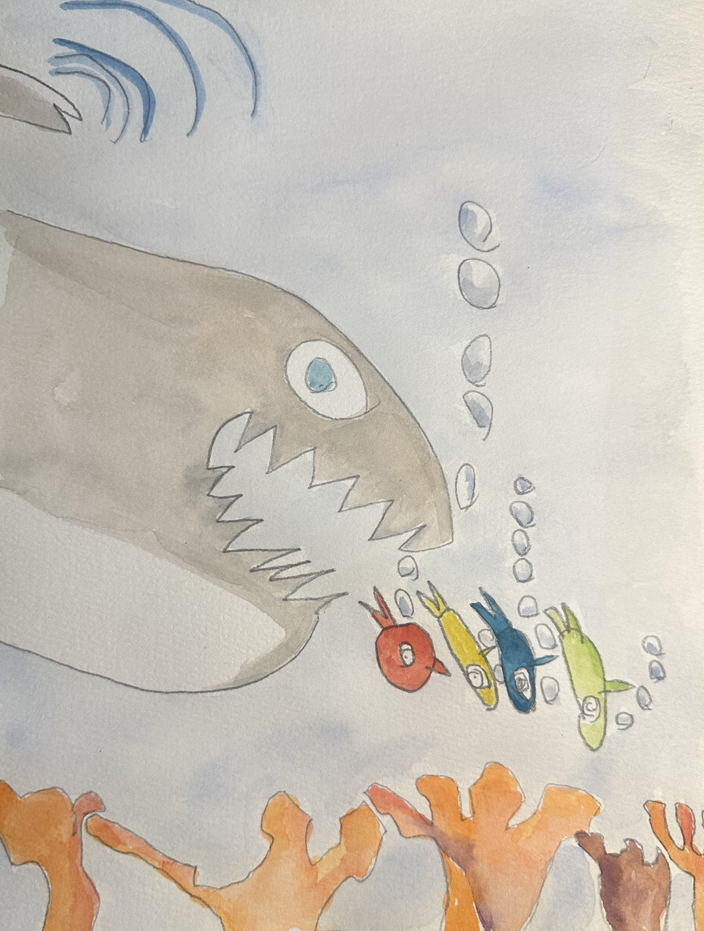 Watercolor Print- Dinner Time