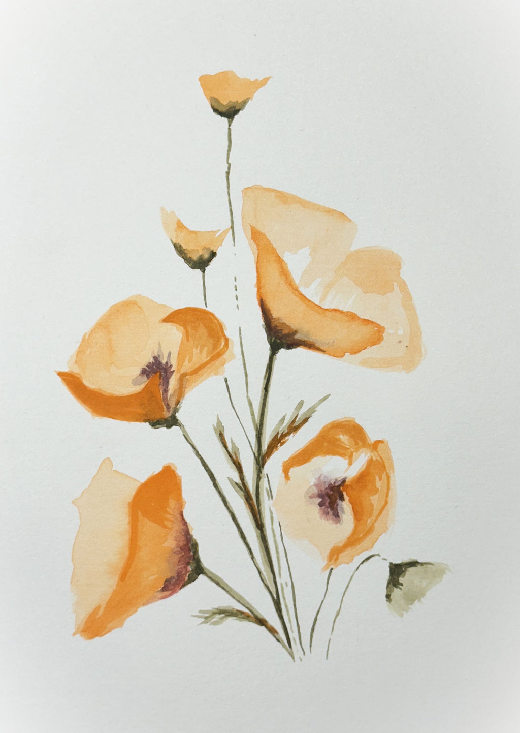 Watercolor Print- California Poppy